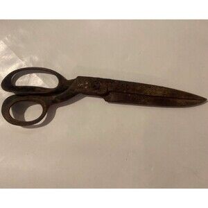Antique Scissors  Vintage Large Scissors Rusty Rustic STUCK